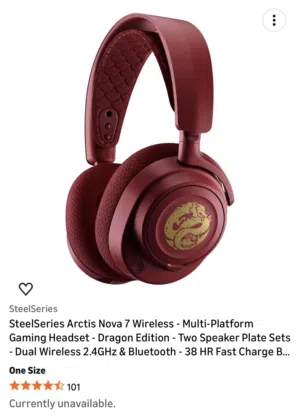 SteelSeries Arctis Nova 7 Wireless year of the dragon limited edition