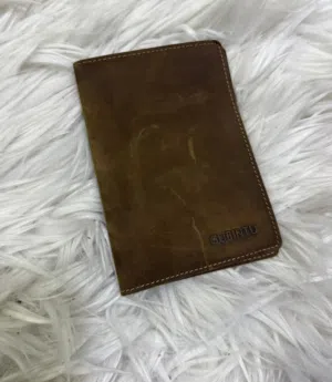 Pure leather passport holder wallet