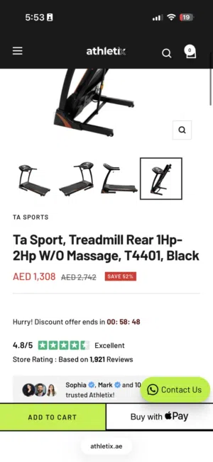 Ta Sport, Treadmill Rear 1Hp-