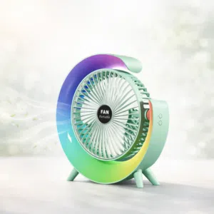 مروحة مكتبية واضاءة RBG