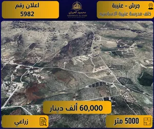 Farm Land for Sale in Jerash Unaybah