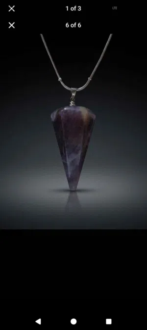 6 different amethyst and other stones pendants