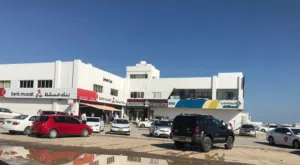 Showroom for rent in Al Maabilah Industrial Area, in  same building as Bank Muscat, Area: 600 square