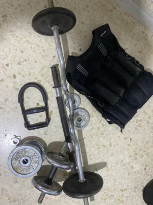 للبيع مجموعة معدات تدريب منزلي مناسبة لتمارين كمال الأجسام