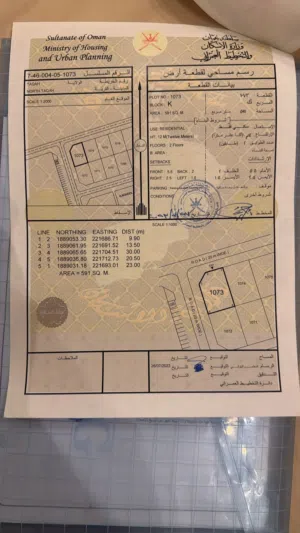Residential Land for Sale in Dhofar Taqah
