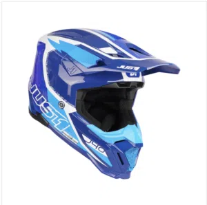 JUST1 J40 Flash White Blue ECE & DOT Certified Helmet - 680020