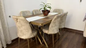 Luxury Dining Table Set with 6 Chairs – Excellent Condition