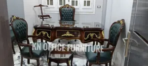 مكتب كلاسيك خشب زان احمر مطعم بالنحاس