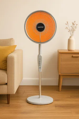 صوبة مدفأة كهربائية 1000واط فعلي maxtop  مدفئة عين الشمس صحن ستلايت توصيل مجاني