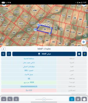 للبيع قطعه ارض 9.5 دونم في قيال الشرقي جنوب عمان للاستثمار العقاري ح. خضراء