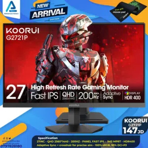 شاشة كوري Monitor Koorui 27inch QHD 200Hz بافضل الاسعار