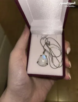 Moonstone silver necklace