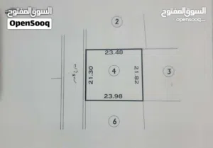 قطعة أرض مساحتها 511 متر في   منطقة الفعاكات شارع القابينه منطقه سكنيه