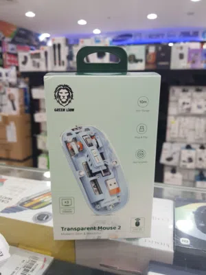 Green Lion Transparent Mouse 2 1600DPI ماوس جرين ليون شفاف 2 1600 ديسيبل متوحد الخواص