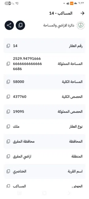 أرض مميزة بحوض المساكب