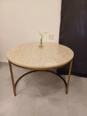 Beige marble table