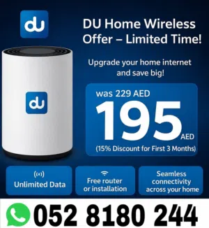 Etisalat Home wifi internet connection all over UAE