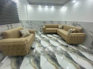 طقم كورنر لون عسلي خشب سويد