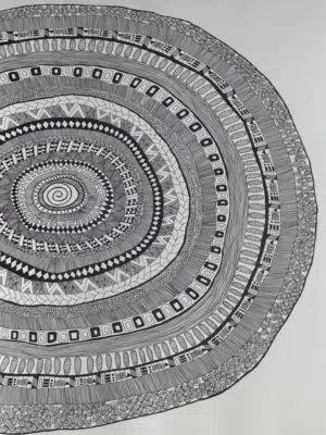 Exclusive Original Hand- Drawn Mandala (Fine Art Set, unframed)