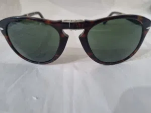 Iconic Persol 714 Folding Sunglasses – Havana & Crystal Green (Size 54)