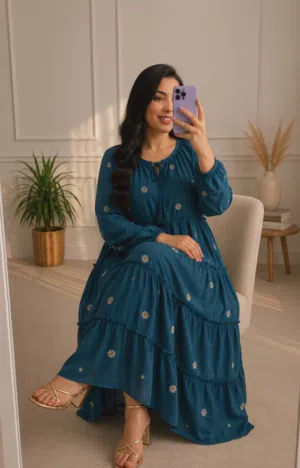 من كولكشن العيد . ماركه شيلاء غنيه عن تعريف   فساتين بتصميم جميل ، قماشهم باصمة غسل ولبس