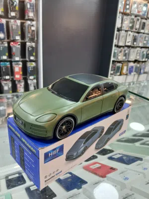 سبيكر  + راديو على شكل سيارة  بورش / يعمل على الشحن وعلى الطاقة الشمسية صوت عالي ونقي