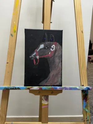 لوحة فنية الخيل