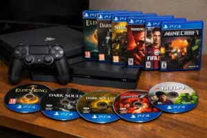 بلي 4 1000GB بي مجال زين للشراي    لوك ستيكر نظيف مع 5 اقراص و لعبة ماين كرافت نسخه اصليه اونلاين