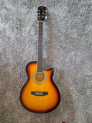 SEMI ACOUSTIC MIKE GUITAR(negotiable price) comes with 5 picks