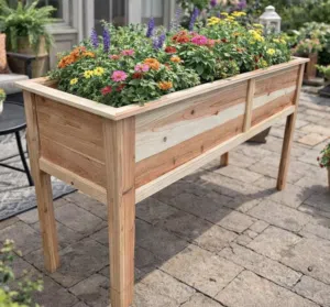 صندوق زراعة حشبي مرتفع للحديقة wooden planter