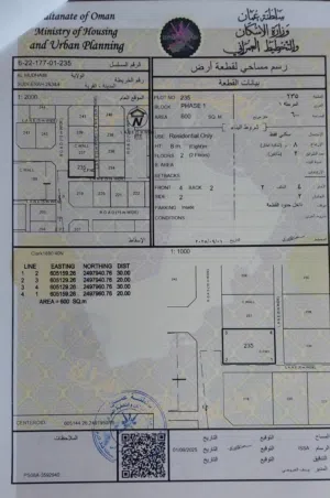 Residential Land for Sale in Al Sharqiya Al Mudaibi