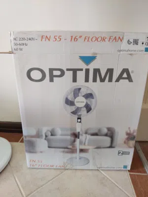 OPTIMA brand foldable standing fan box pack,heater, mixer juicer grinder, blanket  inside pic