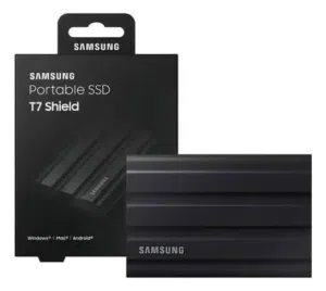 هارد ديسك خارجي خارق السرعة Samsung T7 Shield SSD مساحة 1TB - بحالة ممتازة