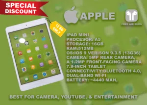 Apple iPad Mini (7.9”) – Budget Friendly  Good Condition