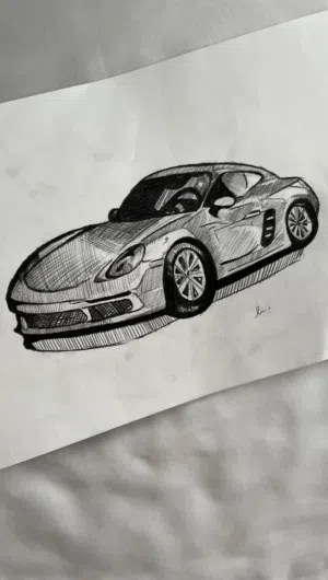 رسمه سياره بورش 718 كايمان