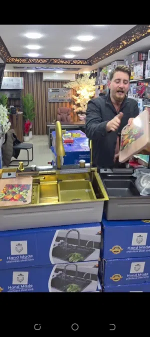 عرض_لمدة_اسبوع_فقط سعر حرق  حوض المجلى الذكي! قياس واسع 75×45 سم