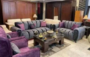 طقم كنب شرحات 7مقاعد جميع الالوان متوفره داخل المصنع عرض لاسبوع فقط
