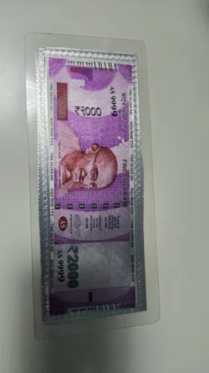 2000 rs silver plated banknotes