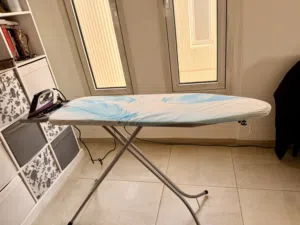Ironing board and iron