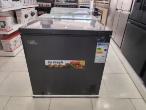 عرض نااار على فريزر بطح جنرال تيتانيوم 200 لتر تقريبا سلفر مع زجاج داخلي