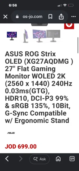 ASUS TOG STRIX 240hz 2k for sale 70 %discount for 2 days