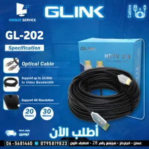 وصله كيبل ادابتر تحويله وصلات Support Resolutions up to 4K UHD Glink Optical Cable 4K 20M/30M Cable