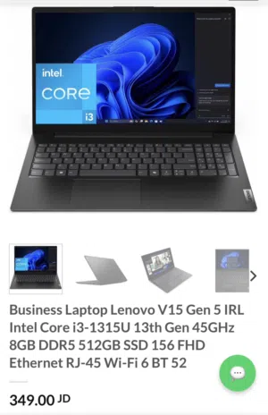 لابتوب لينوفو lenovo i3 الجيل 13 جديد مسكر بالكرتونة للبيع