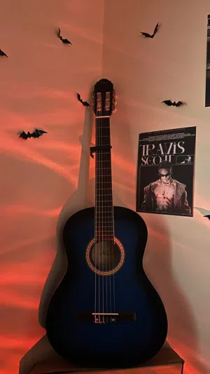 Blue Classic Guitar used 1 month only