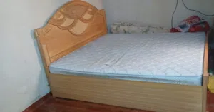 Bed with mattress