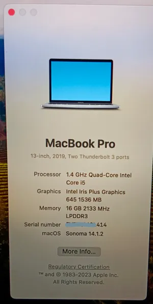 Macbook pro 2019 Touch bar...