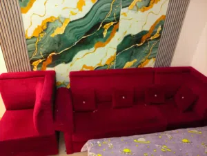 mijlis sofa with 2 tables and 2 bed side drawers