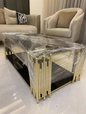 طاولات ضيوف موديرن اسود و ذهبي