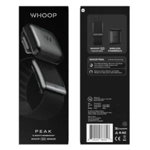 WHOOP 4.0 Onyx SuperKnit Band + Battery Pack with 12 Months Membership WS40/WP40 Brand new box pack