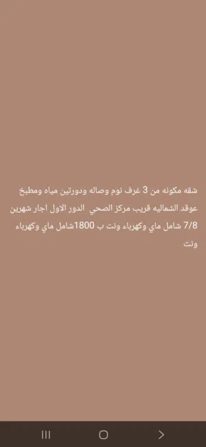 بيوت للايجار الشهري لمده شهرين 7و8